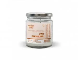 The Greatest Candle in the World The Greatest Candle Vela de vidrio de residuo cero (120 g) - flor de darjeeling - dura unas 30 horas