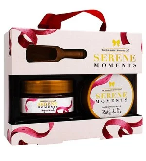The Indulgent Bathing Co. Serene Moments set de regalo exfoliante corporal 135 g + sal de baño 105 g