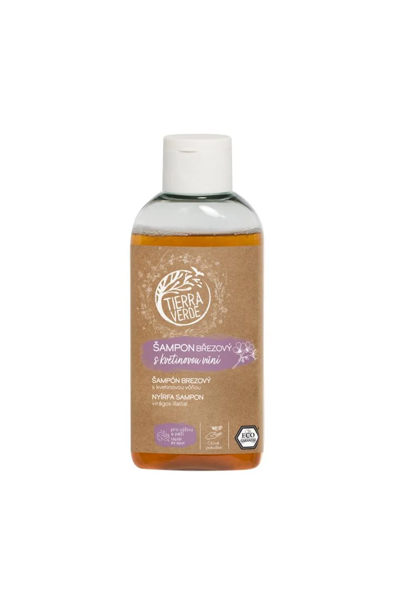 Tierra Verde Champú de abedul con aroma floral 100 ml - nutritivo y acondicionador