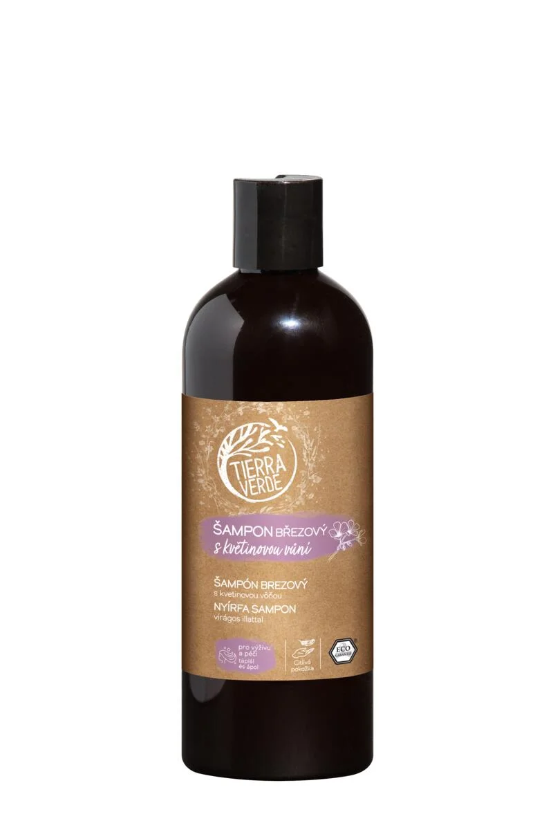 Tierra Verde Champú de abedul con aroma floral 100 ml - nutritivo y acondicionador