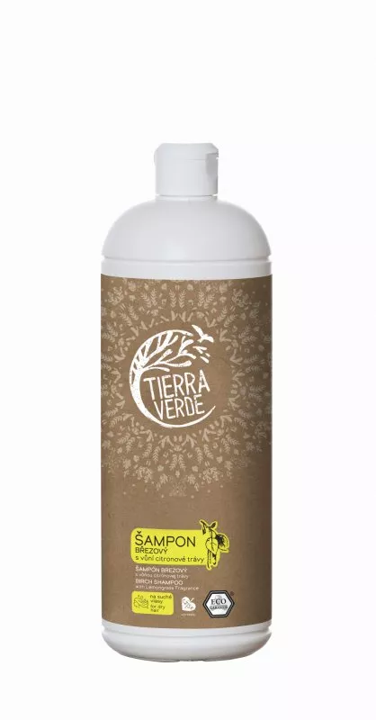 Tierra Verde Champú de abedul para cabellos secos con hierba de limón (1 l)