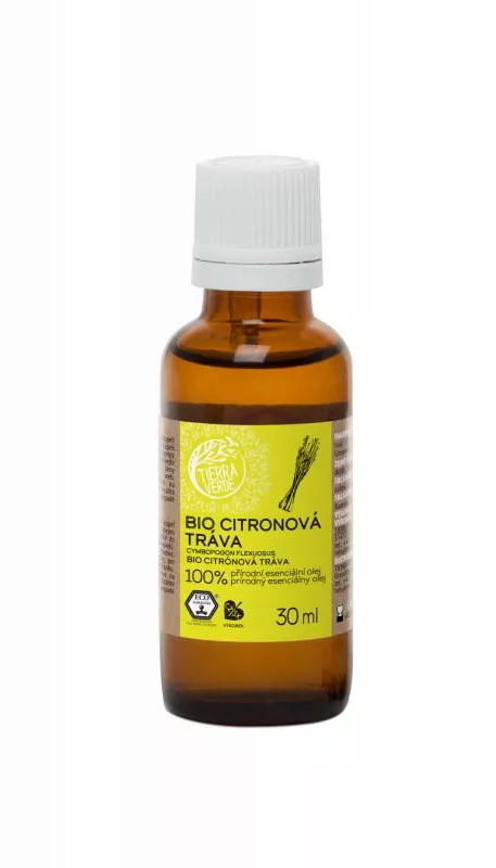 Tierra Verde Aceite esencial de hierba de limón BIO (30 ml) - ayuda al agotamiento