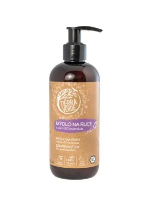 Tierra Verde Jabón líquido de manos - BIO Lavanda 290 ml - con llantén checo ecológico