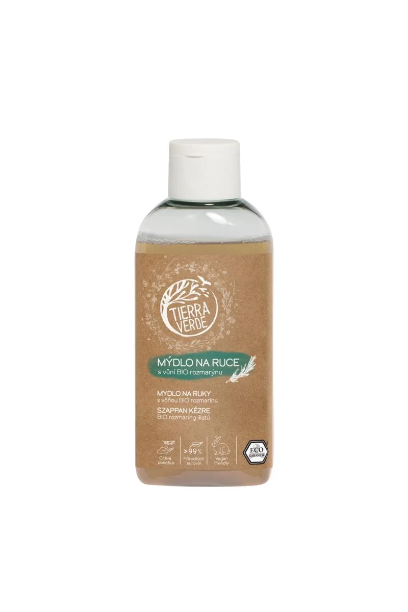 Tierra Verde Jabón líquido de manos - BIO Romero 100 ml - con llantén checo ecológico