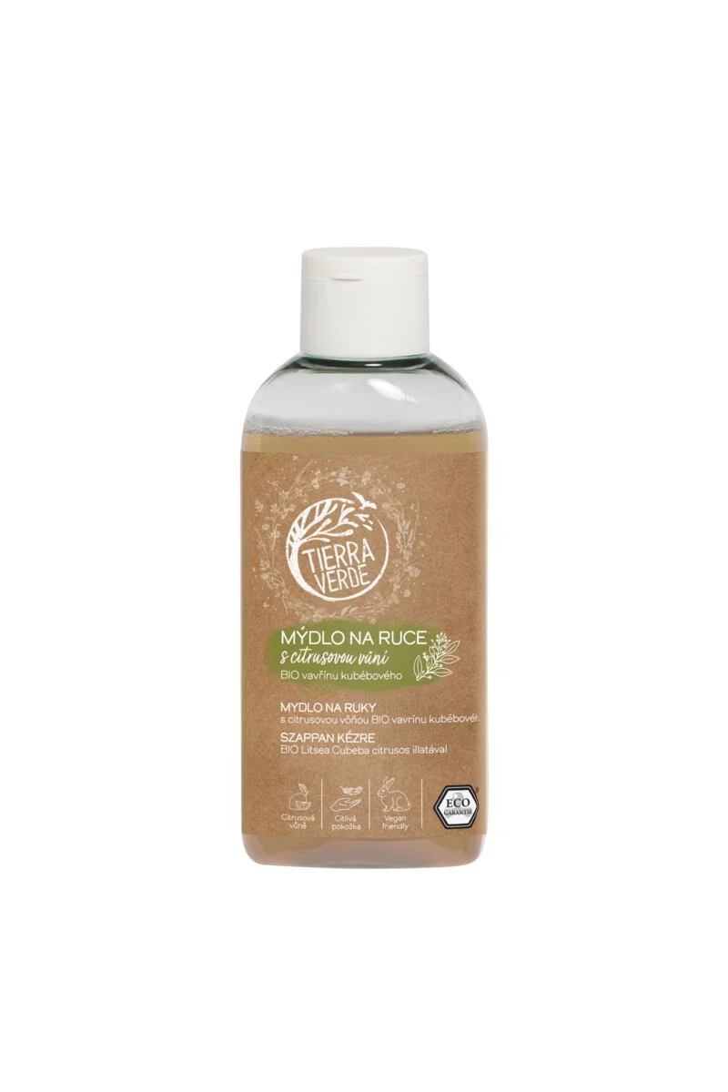 Tierra Verde Jabón líquido de manos - BIO Laurel 290 ml - con llantén bio checo