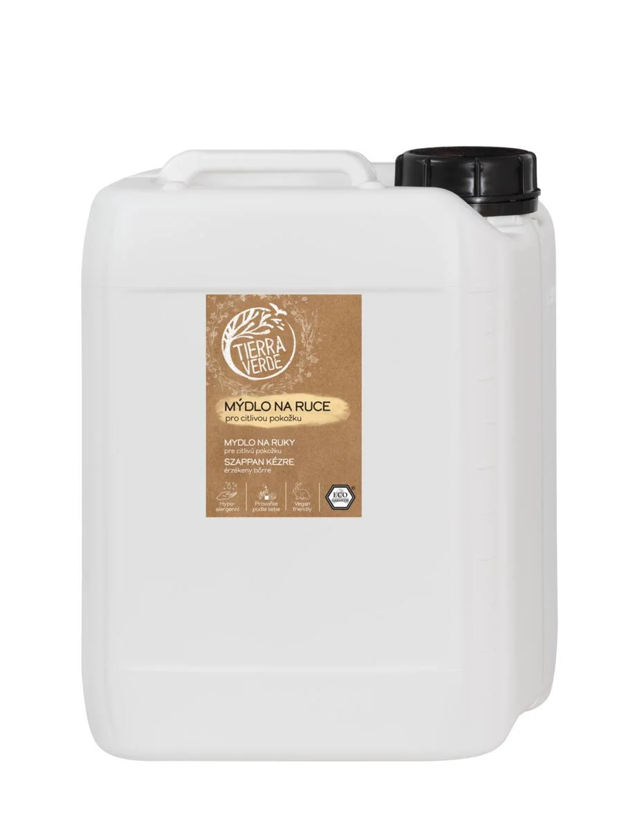 Tierra Verde Jabón líquido de manos - piel sensible 290 ml - con llantén orgánico checo