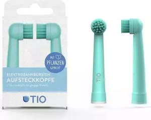 TIO Cabezal de repuesto para el. cepillo de dientes (2 piezas) - turquesa/guijarro - compatible con los modelos de cepillo oral-b