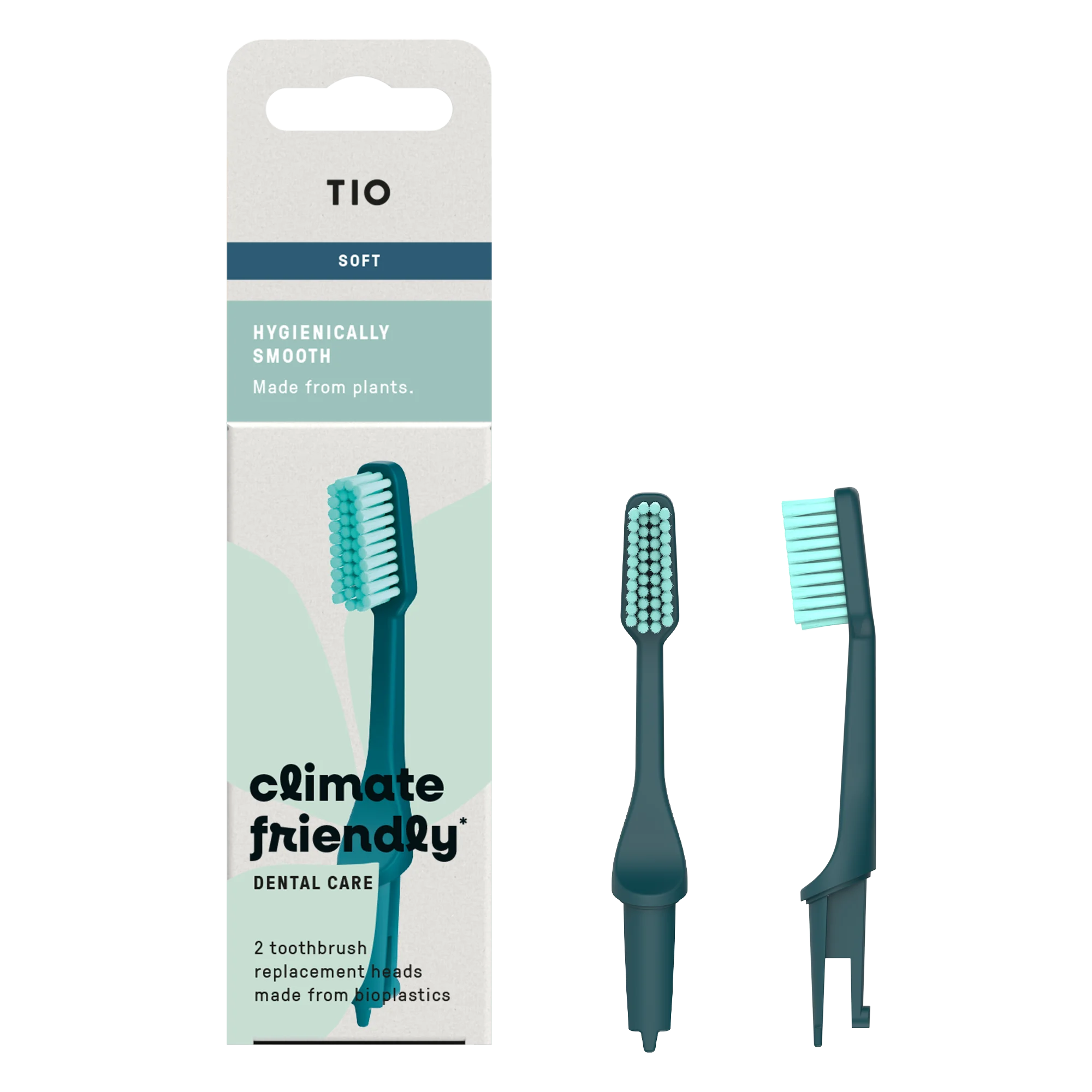 TIO TIOBRUSH Cabezales de repuesto para cepillo de dientes (suave) - Living Ocean - 2 uds.