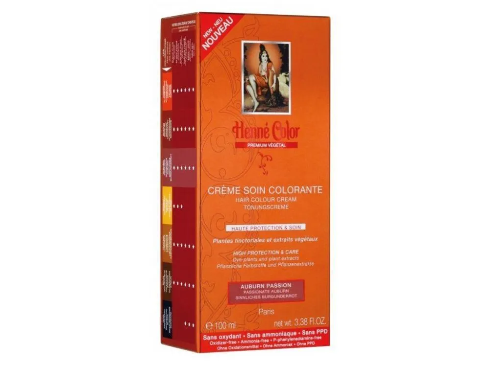 Henné Color Tinte para el cabello de alta protección y cuidado Premium 100ml Burdeos