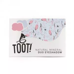 TOOT! Sombra de ojos mineral dúo rosa y azul - Flamingo (4,6 g) - suave para pieles sensibles