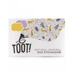 TOOT! Sombra de ojos mineral dúo amarillo dorado y morado - Chita (4,6 g) - suave para pieles sensibles