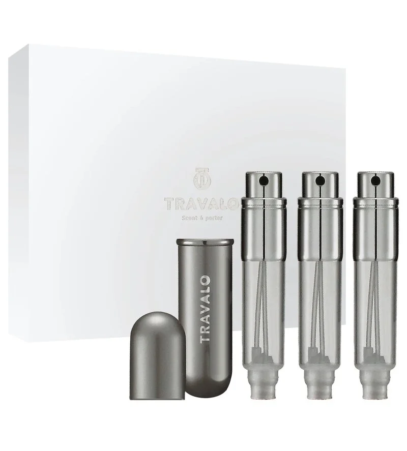 Classic atomizador de perfume recargable 3x5 ml Titanium
