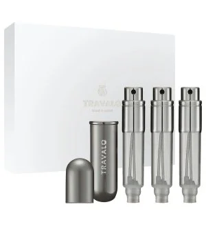 Travalo Classic atomizador de perfume recargable 3x5 ml Titanium