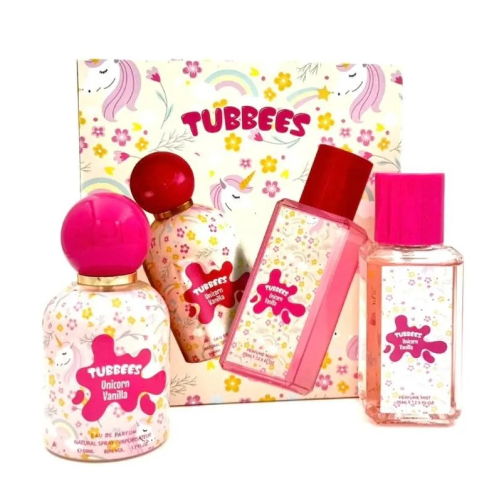 Tubbees Unicorn Vanilla Eau de Parfum para mujer 50 ml + spray corporal 75 ml