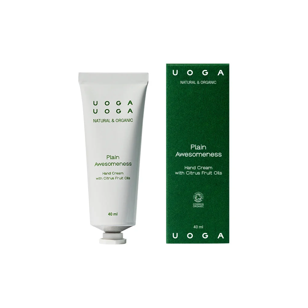 Uoga Uoga Crema hidratante de manos Plain Awesomeness BIO (40 ml) - con aroma cítrico fresco