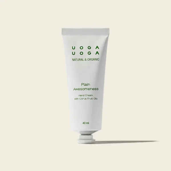 Uoga Uoga Crema hidratante de manos Plain Awesomeness BIO (40 ml) - con aroma cítrico fresco