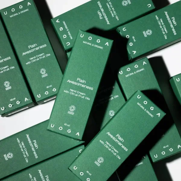 Uoga Uoga Crema hidratante de manos Plain Awesomeness BIO (40 ml) - con aroma cítrico fresco