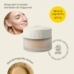 Uoga Uoga Base de maquillaje mineral en polvo con ámbar (10 g) 801 Walk in the Dunes - ligera, natural, SPF 15