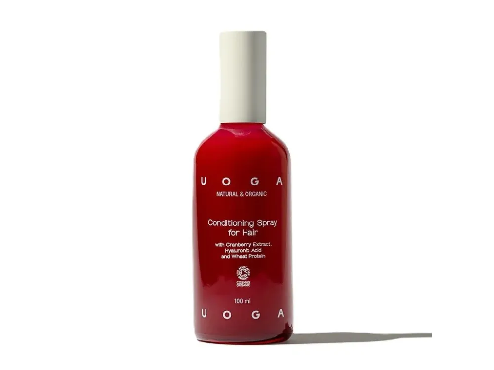 Uoga Uoga Acondicionador regenerador en spray con arándanos rojos y proteína BIO (100 ml) - para facilitar el desenredado y aportar brillo al cabello