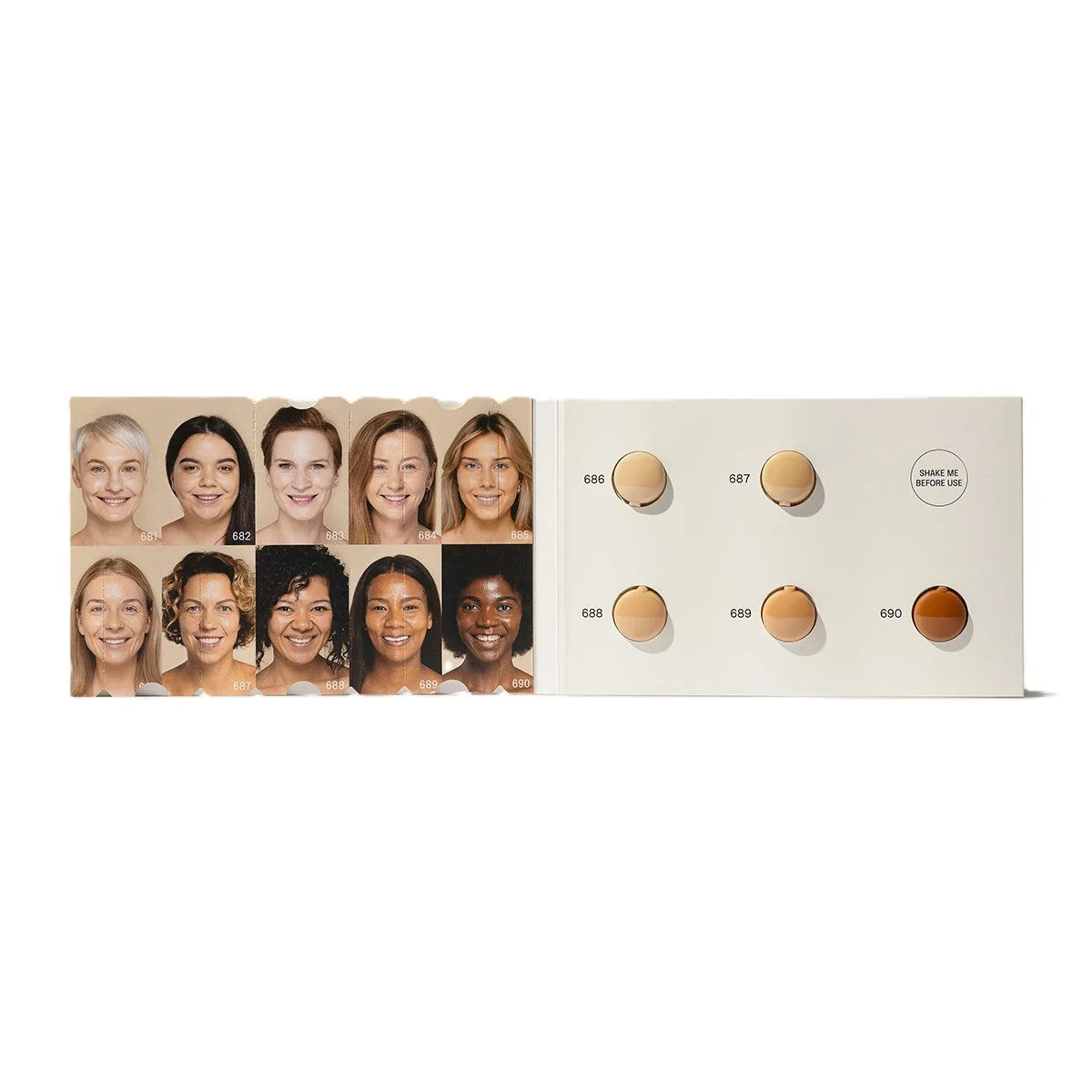 Uoga Uoga Set de muestras de base de maquillaje mineral líquida y sérum SPF 20 BIO (10 x 1 ml) - 10 tonos de base de maquillaje