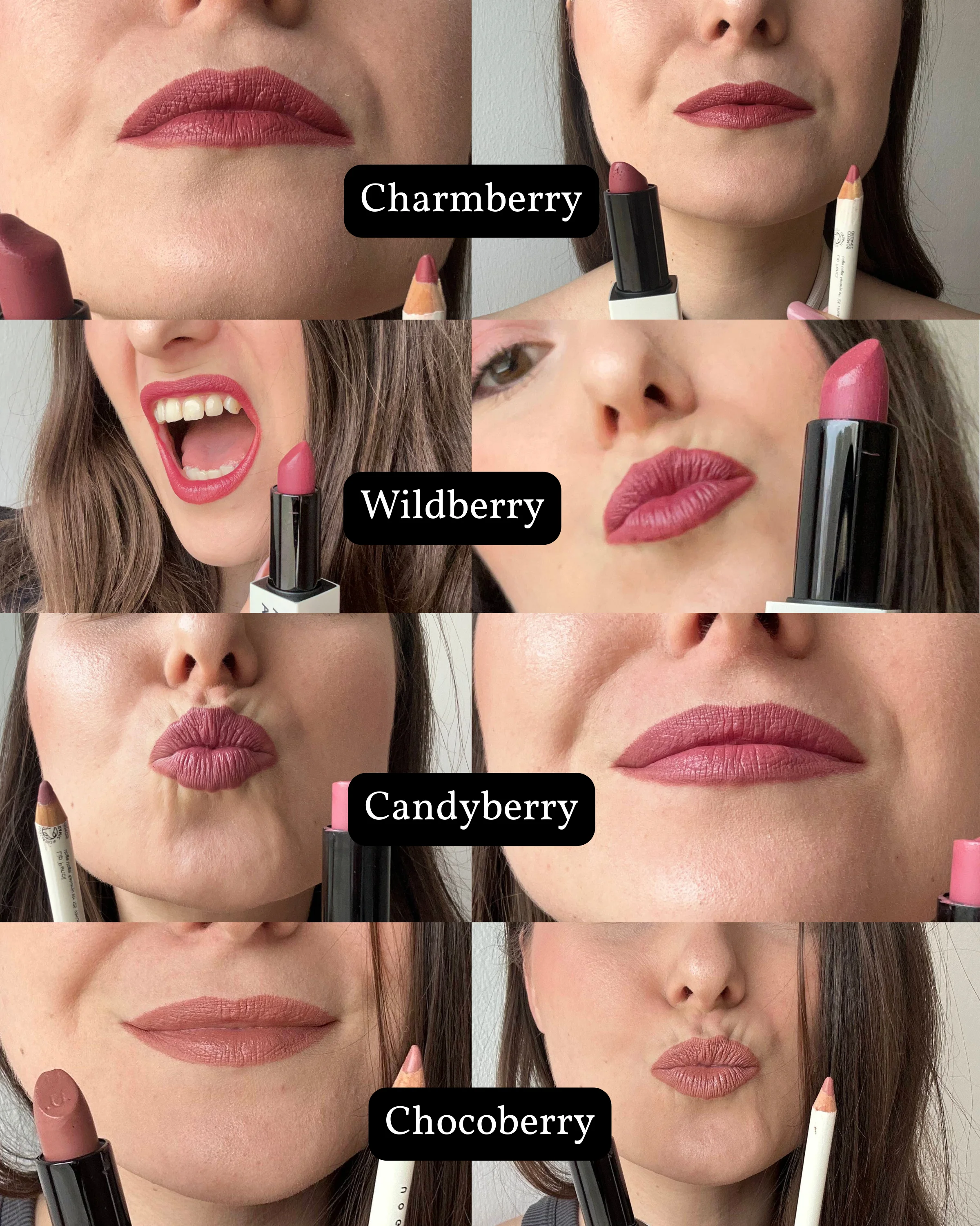 Uoga Uoga Barra de labios nutritiva (4 g) 615 Charmberry - 6 tonos a base de minerales