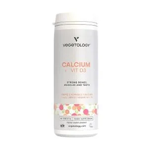 Vegetology Calcio Vitamina D3, 60 comprimidos masticables