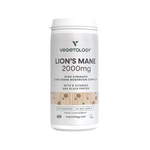 Vegan Lion's Mane 2000 mg B-Complex, 60 cápsulas