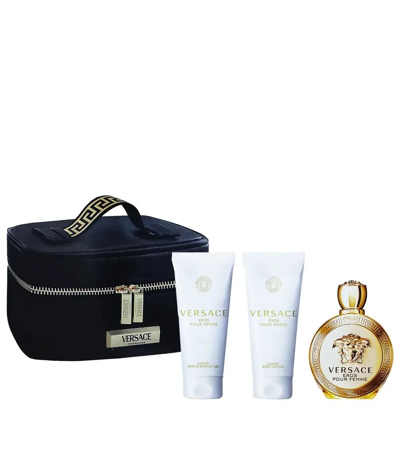 Eros Pour Femme set de regalo + leche corporal 100 ml + gel de ducha 100 ml + neceser agua de perfume para mujer