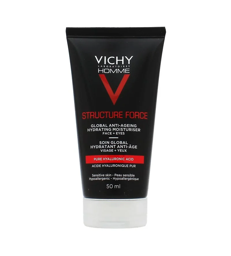 Homme Structure Force crema hidratante antiedad reafirmante con ácido hialurónico para hombre 50 ml