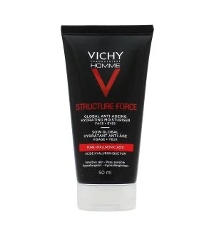 Vichy Homme Structure Force crema hidratante antiedad reafirmante con ácido hialurónico para hombre
