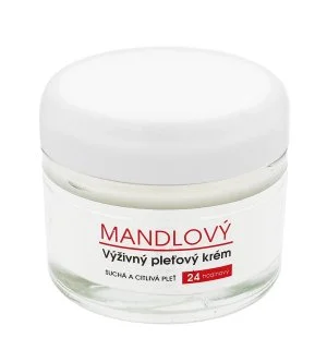 Vivaco Body Tip crema facial nutritiva de almendras para piel seca y sensible