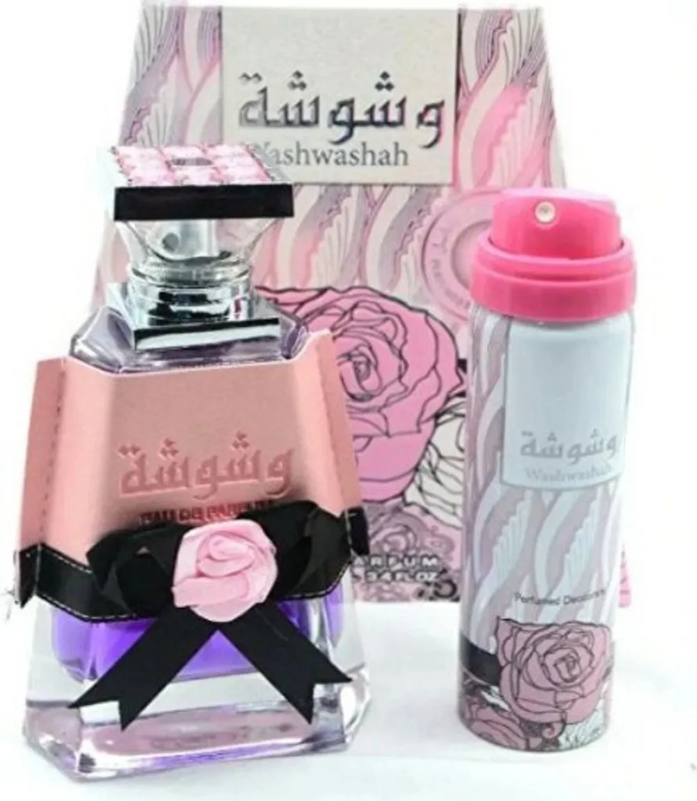 Washwashah agua de perfume para mujer 100 ml + desodorante en spray 75 ml