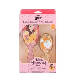 Wet Brush Disney Princess Belle Kit set de regalo cepillo para el cabello Original Detangler + cepillo para el cabello Mini Detangler