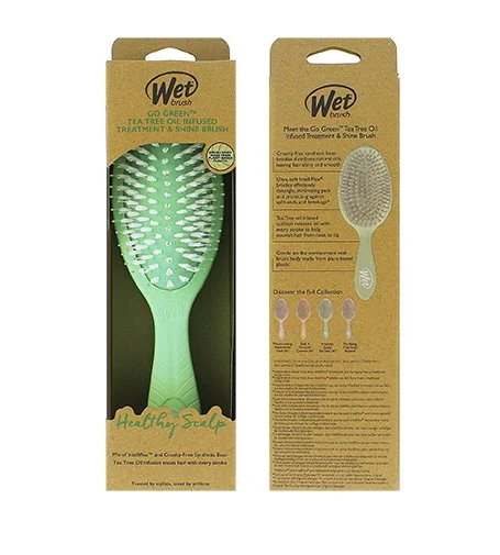 Go Green Treatment & Shine Brush cepillo para el cabello Tea Tree
