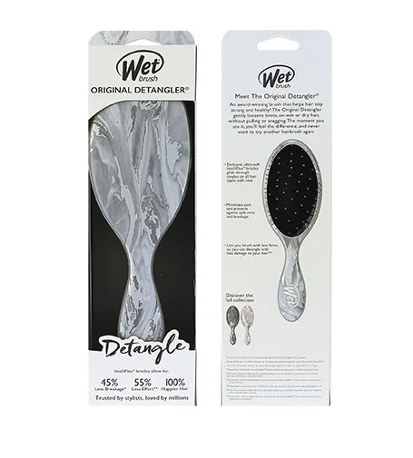 Original Detangler Metallic Marble cepillo para el cabello Silver