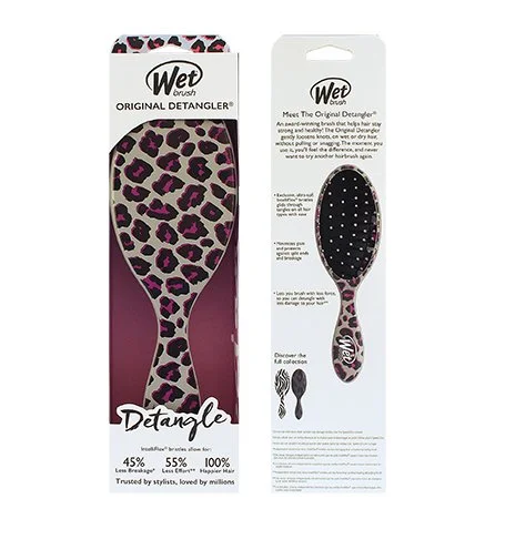 Original Detangler Safari cepillo para el cabello Pink Leopard