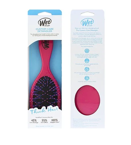 Custom Care Thick Hair Detangler cepillo desenredante para cabello grueso Rosa