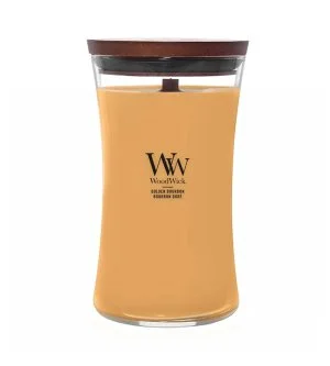 WoodWick Golden Bourbon vela perfumada con mecha de madera 609,5 g