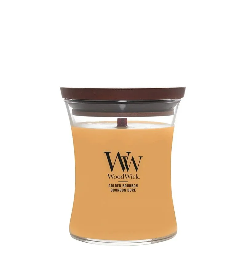 Golden Bourbon vela perfumada con mecha de madera 275 g
