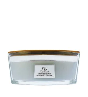 WoodWick Sagewood & Seagrass vela perfumada con mecha de madera 453,6 g