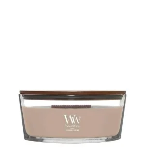 WoodWick Patchouli Créme vela perfumada con mecha de madera 453,6 g