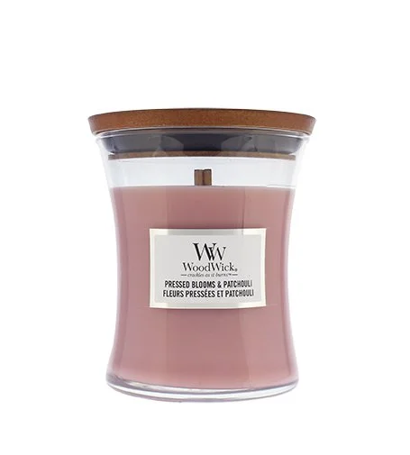 Pressed Blooms & Patchouli vela aromática con mecha de madera 275 g