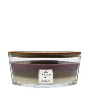 WoodWick Trilogy Amethyst Sky vela perfumada con mecha de madera 453,6 g