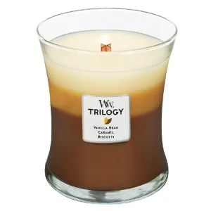 Vela aromática WoodWick Café Sweets con mecha de madera para mujeres