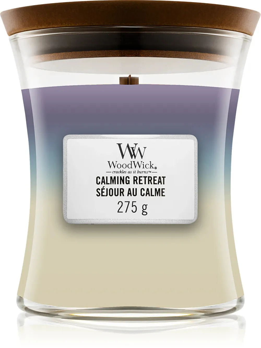 Vela aromática WoodWick Calming Retreat con mecha de madera 609,5 g