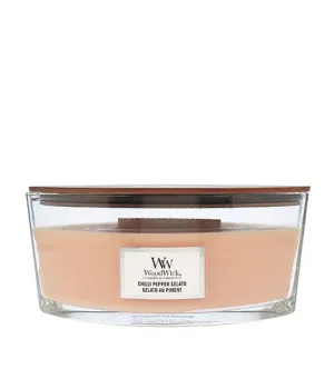 Vela aromática WoodWick Chilli Pepper Gelato con mecha de madera 453,6 g