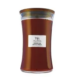 Vela aromática WoodWick Cinnamon Chai con mecha de madera 609,5 g