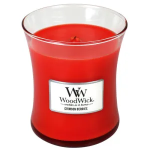 Vela aromática WoodWick Crimson Berries con mecha de madera 275 g