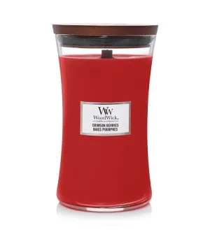 WoodWick Crimson Berries vela aromática con mecha de madera 609,5 g