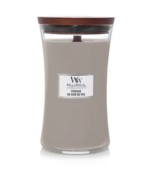 WoodWick Fireside vela perfumada con mecha de madera 609,5 g
